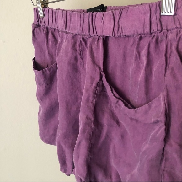 Zara Soft Pullon Pocket Shorts in Purple Size Large - Picture 7 of 7